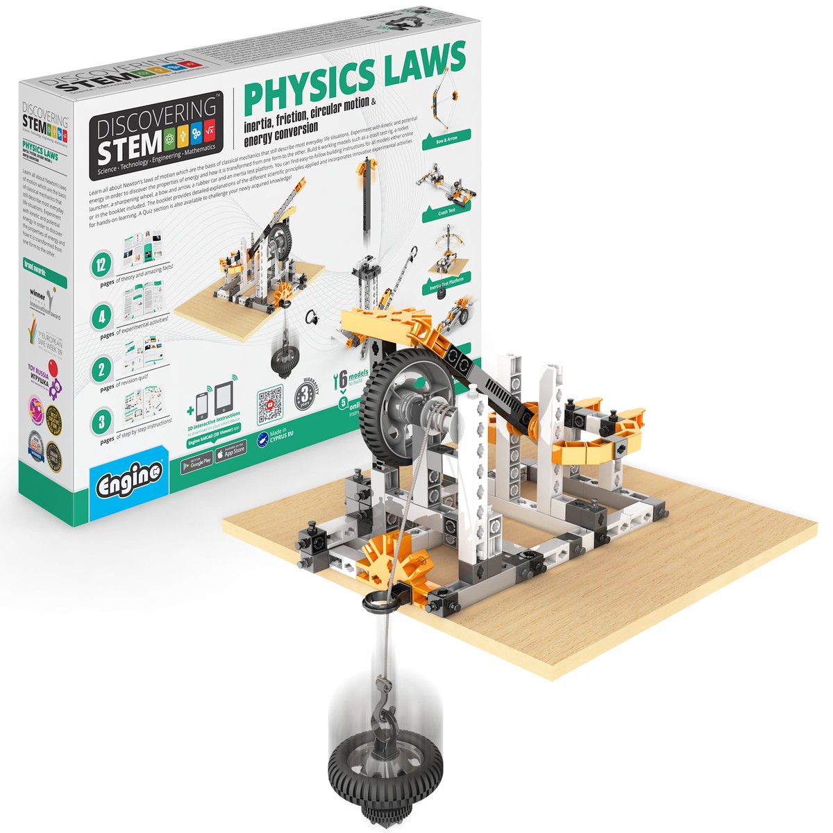 Engino Discovering STEM Physics Laws Construction Set - 6 Models, 113 Pieces