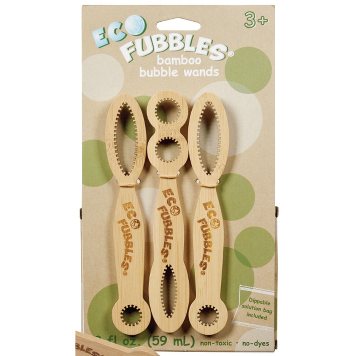 Fubbles Bamboo Bubble Wand 3 Pack