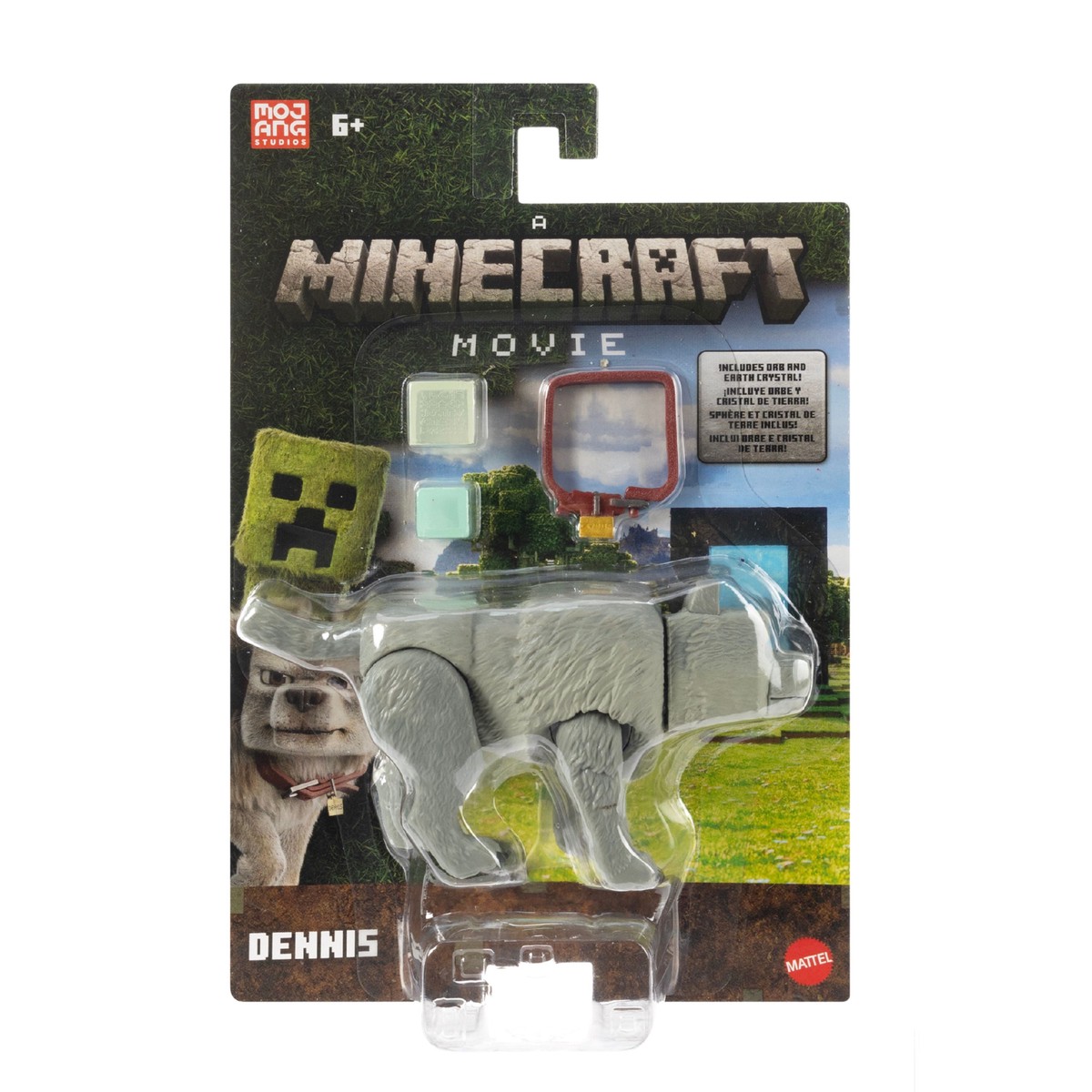 A Minecraft Movie Action Figure Dennis The Wolf
