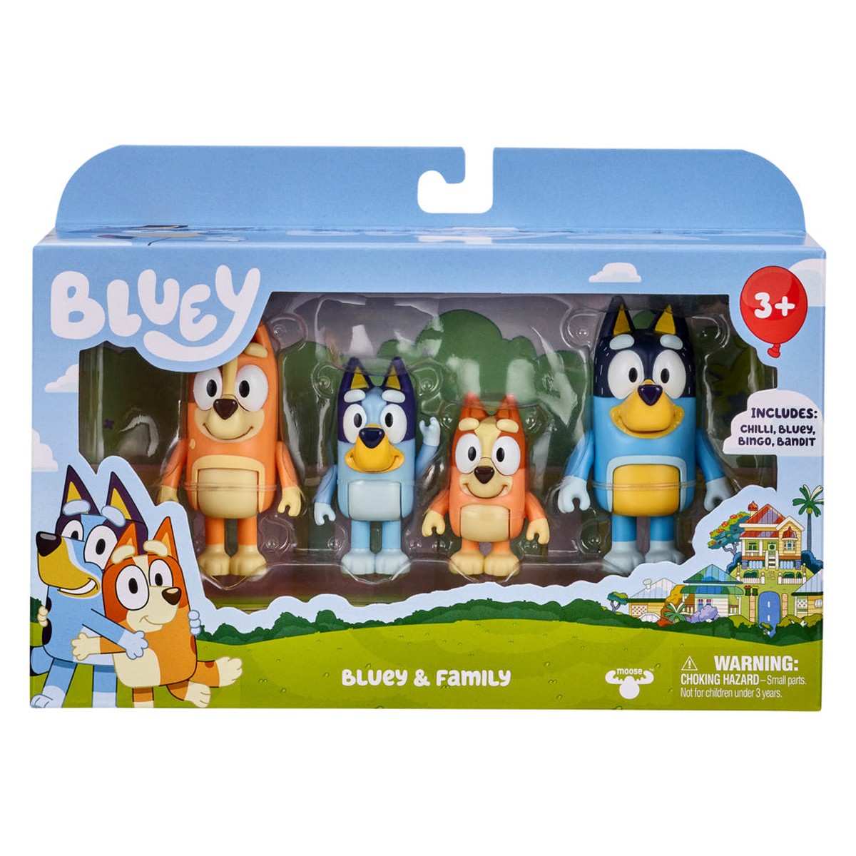 Bluey Figure 4 Pack - Bluey & Family