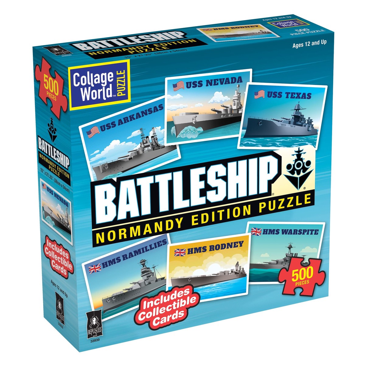 Battleship Normandy Edition 500 Piece Puzzle