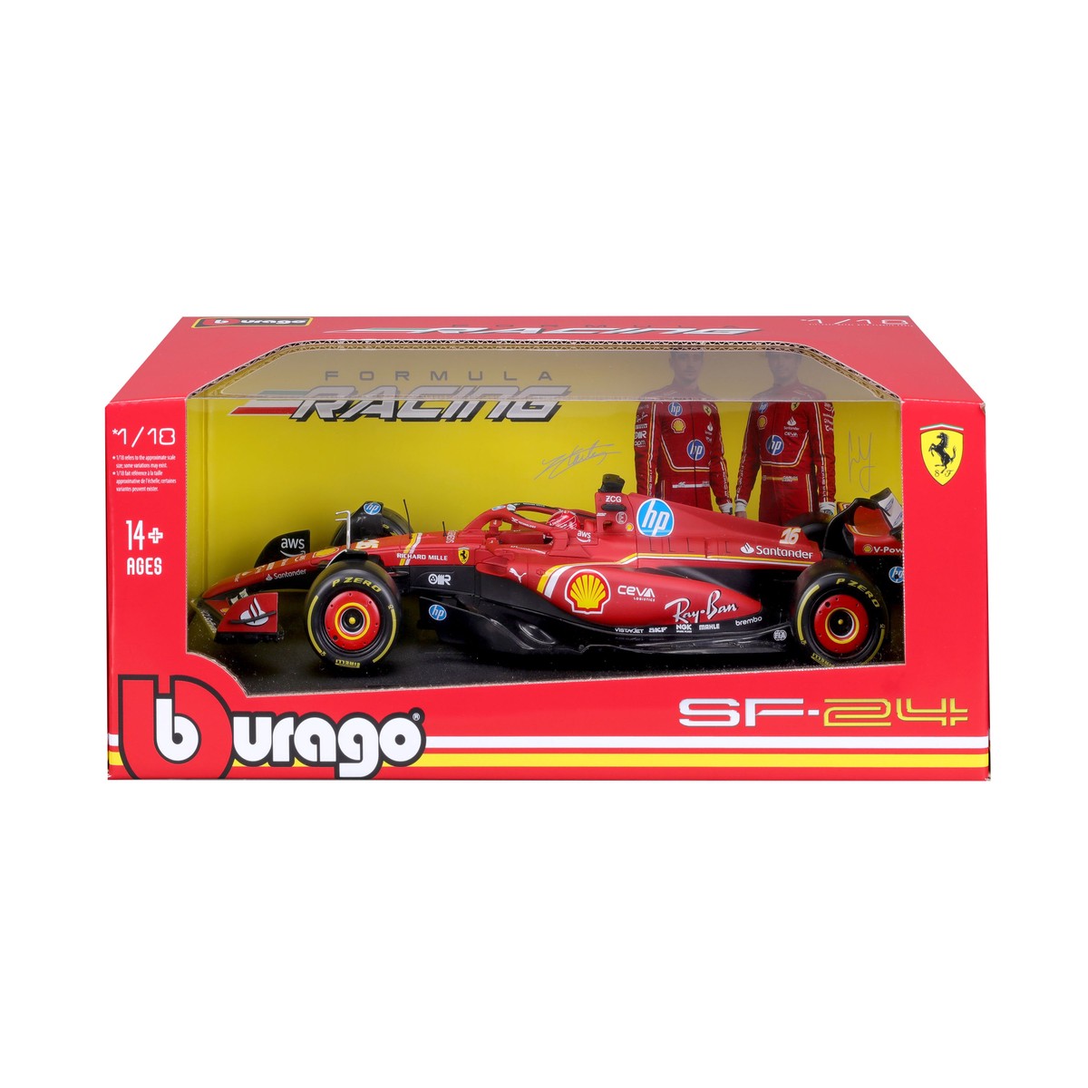 Bburago 1:18 2024 F1 Ferrari SF-24 #Leclerc