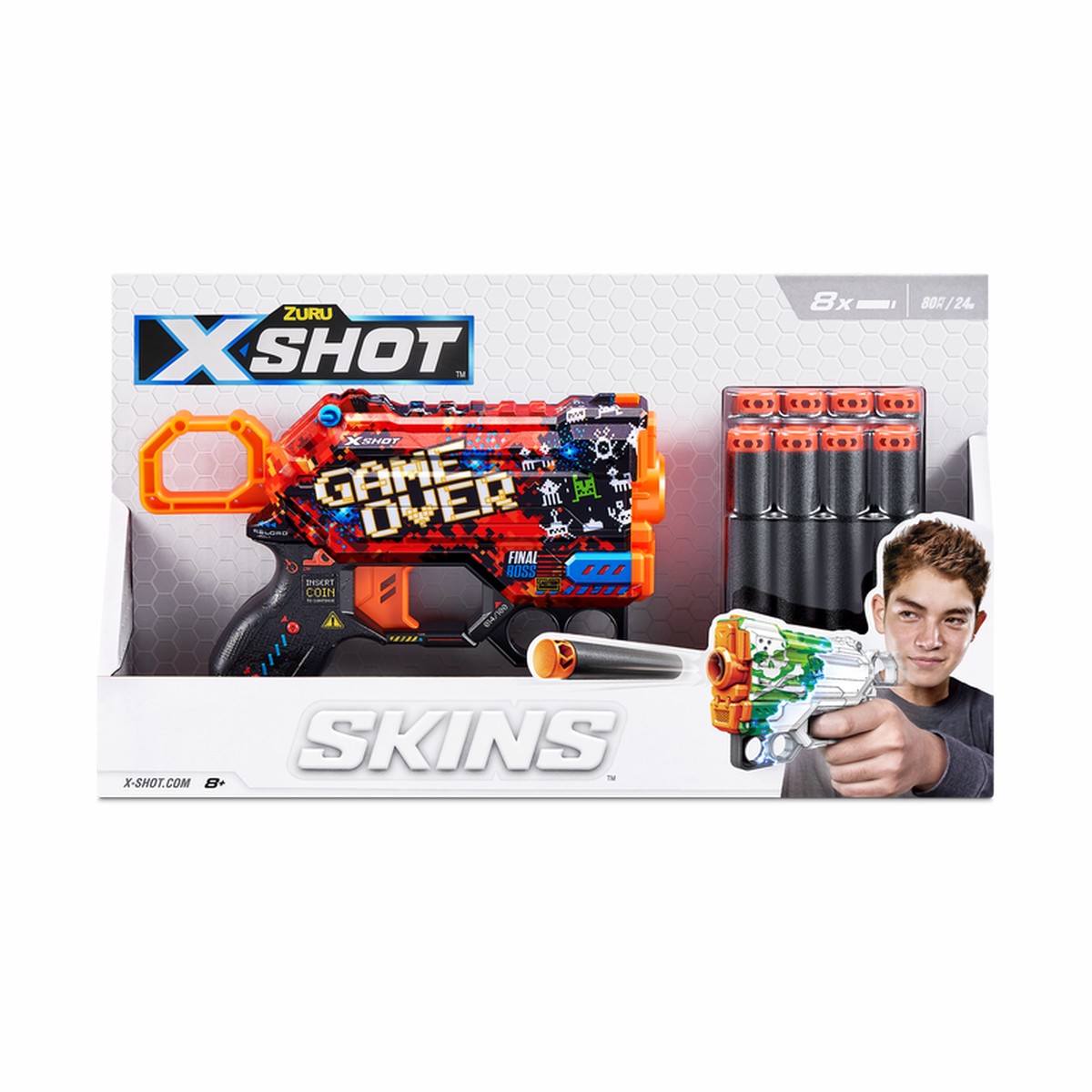 ZURU XSHOT Skins Menace Dart Blaster Game Over