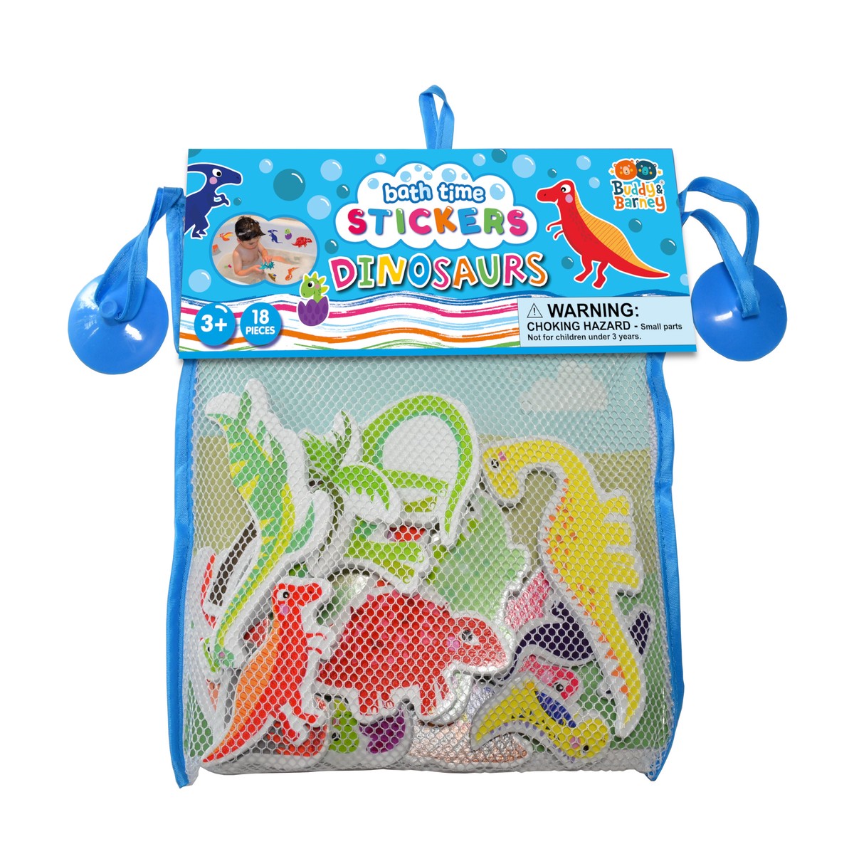 Buddy And Barney Bath Stickers Dinosaurs