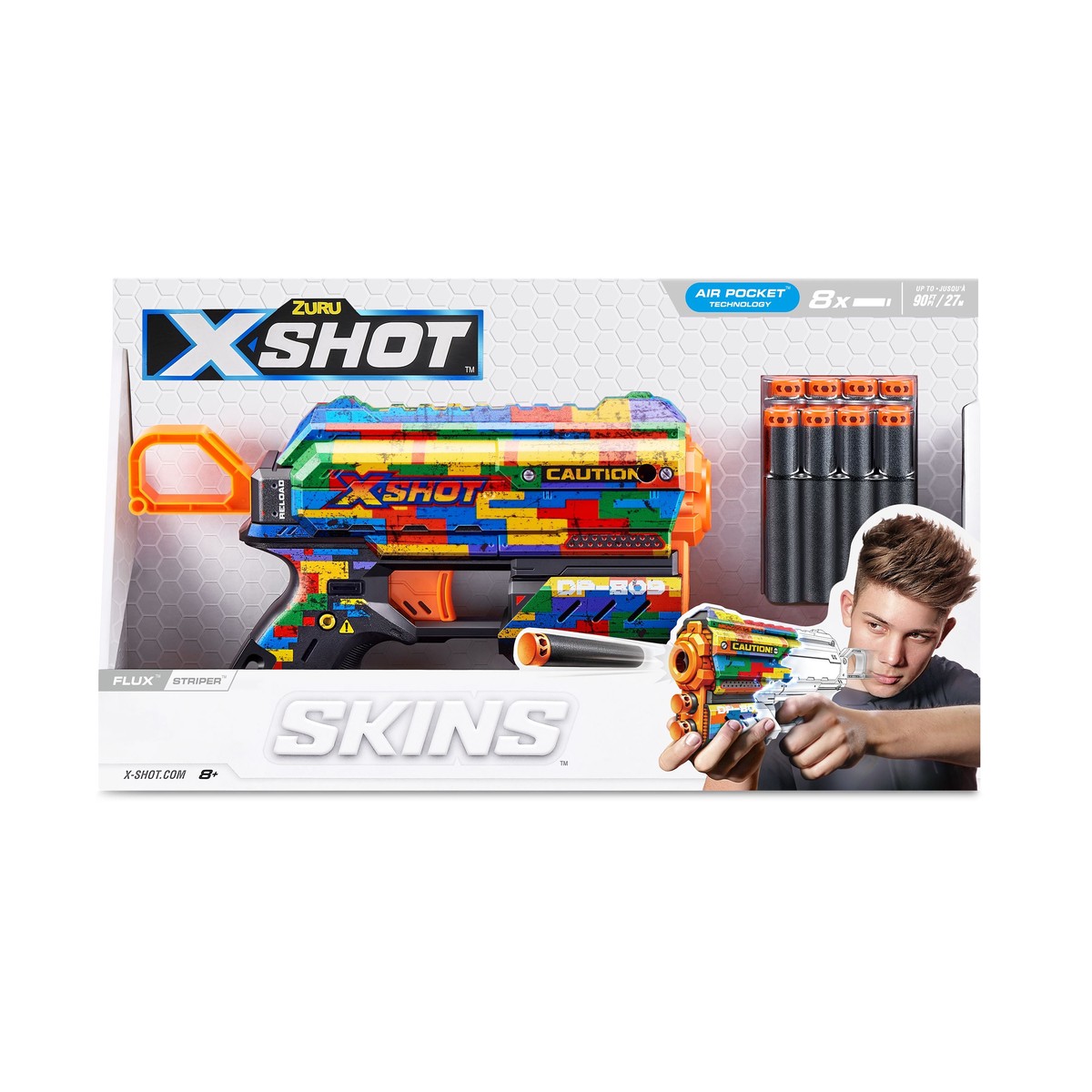 ZURU XSHOT Skins Flux Blaster Vanquisher (Striper)