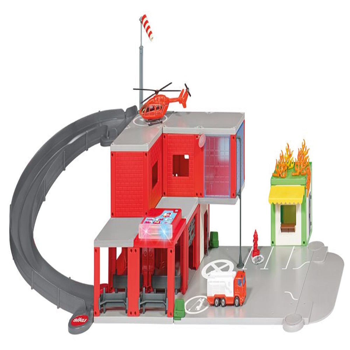 Siku 5508 Sikuworld Fire Station With Lights & Sounds Playset