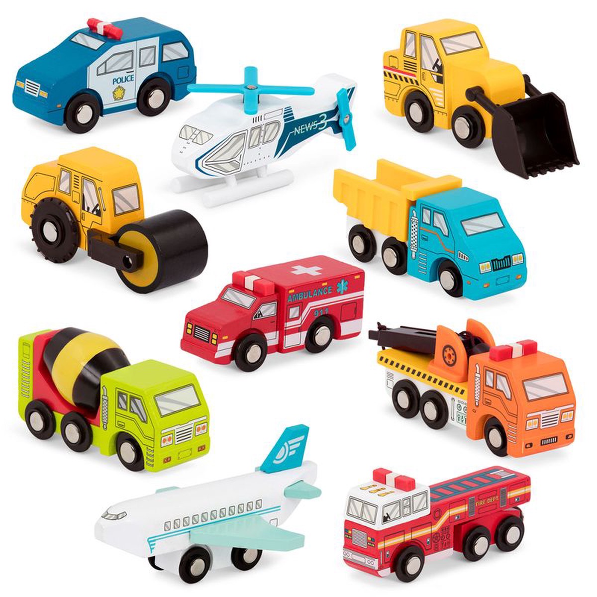 B. Wood & Wheels Wooden Vehicles Assortment