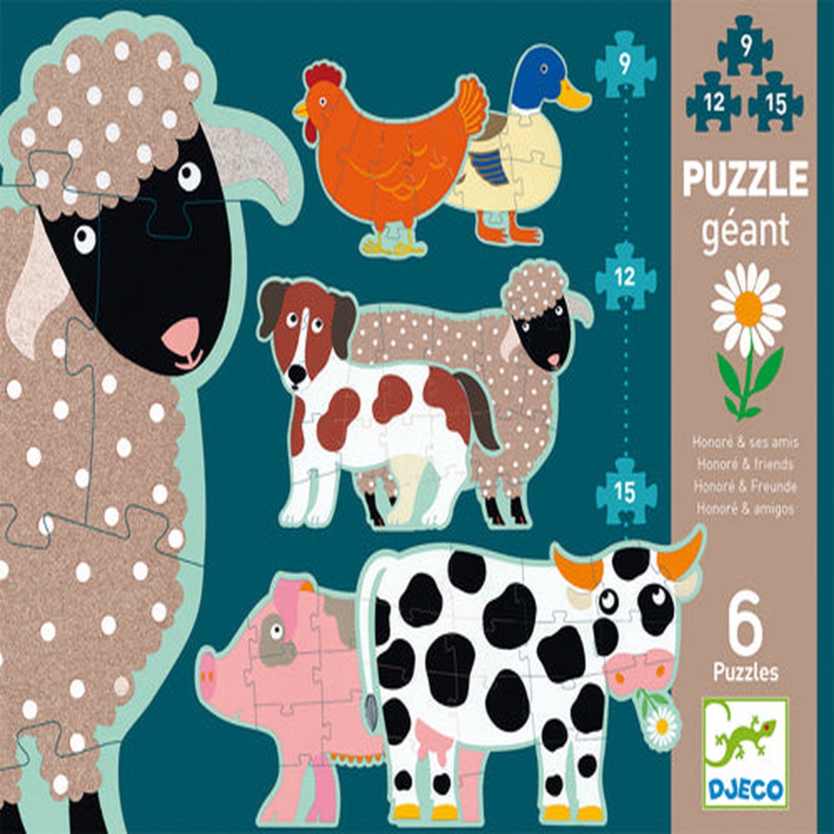 Giant Puzzle - Honore and Friends (by Djeco)