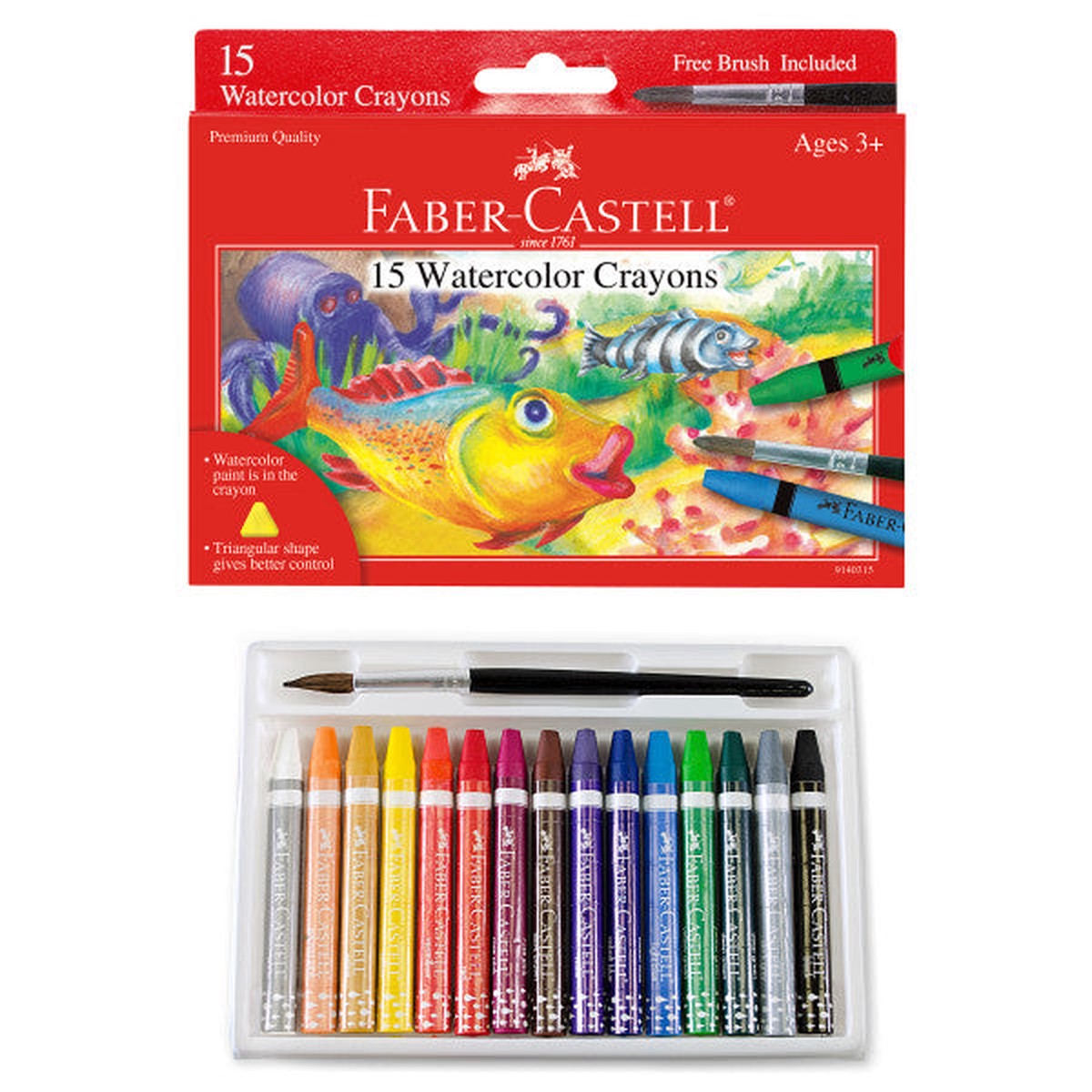 15 Watercolor Crayons