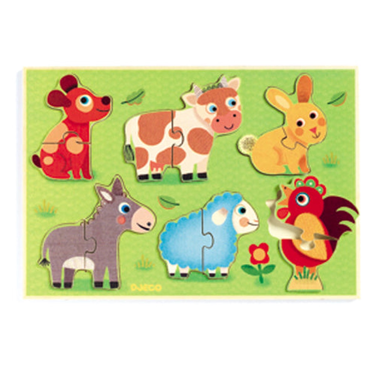 Wooden Puzzle 'Coucou Cow' (by Djeco)