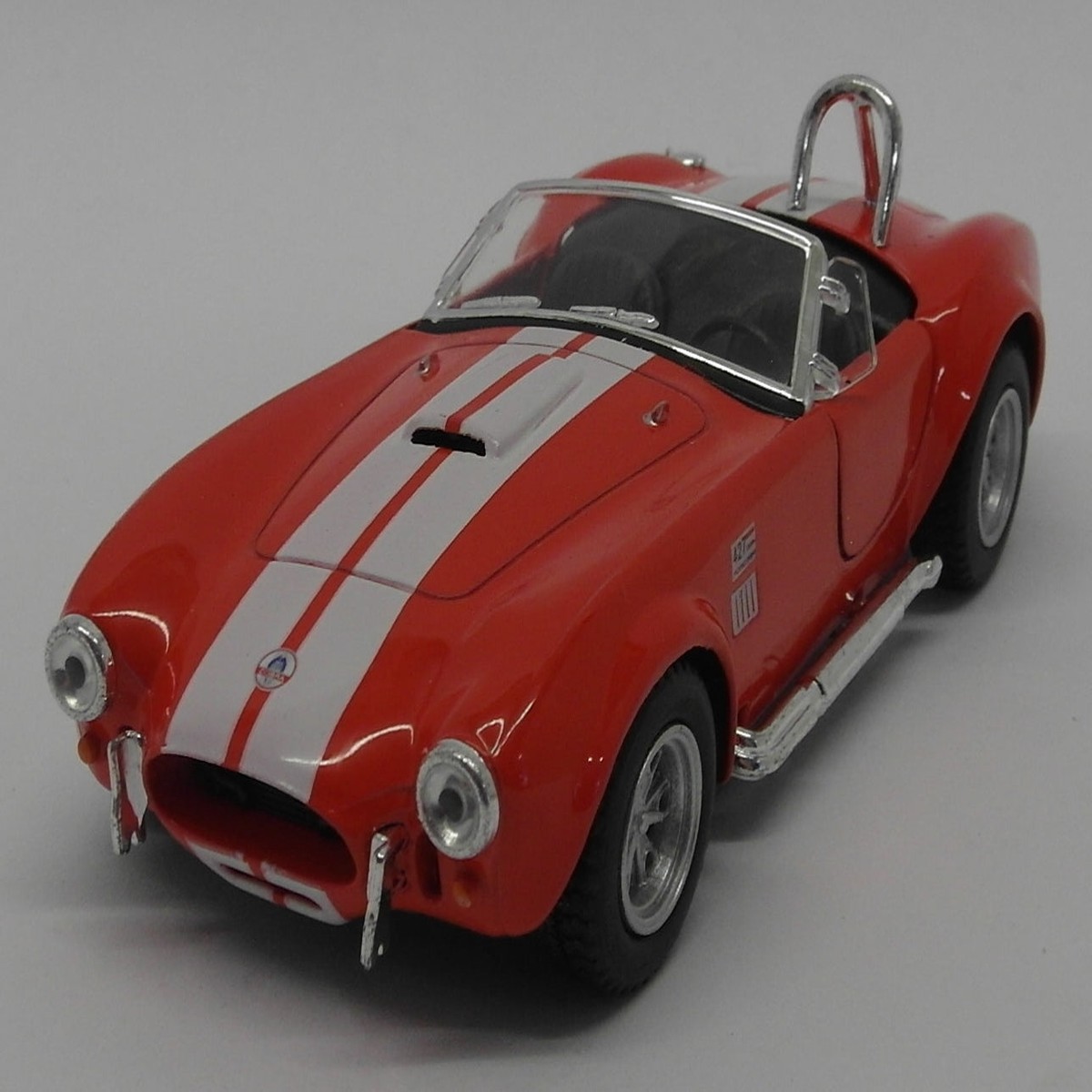 1965 Shelby Cobra 427 S/C - Red - Kinsmart Pull Back & Go Diecast Metal Model